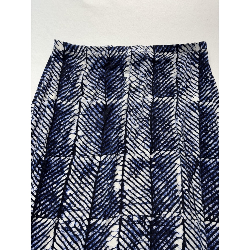 MICHAEL Michael Kors Skirt Womens 1X Plus Blue Geometric Print Maxi Long Jersey - Picture 8 of 11